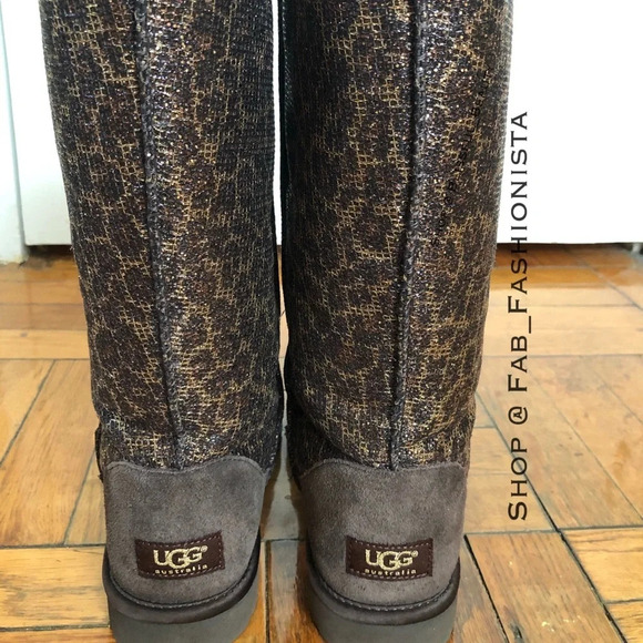 UGG Australia leopard print winter boots size 7 - Picture 5 of 14
